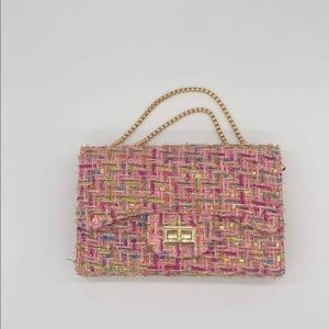 New Multicolored Pink Wool Purse 👛 👛👛